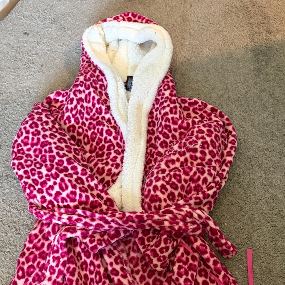 Pink Leopard Pajama Robe